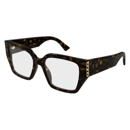 GG 2042 O-002 Havana / Transparent 002 Size 53 Eyeglasses by Gucci