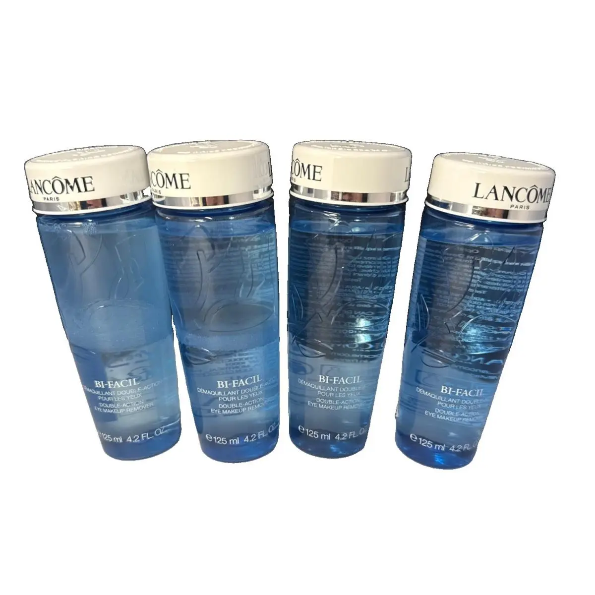 4x Lancome Bi-facil Double-action Eye Makeup Remover - 125ml / 4.2 oz Each by Lancôme