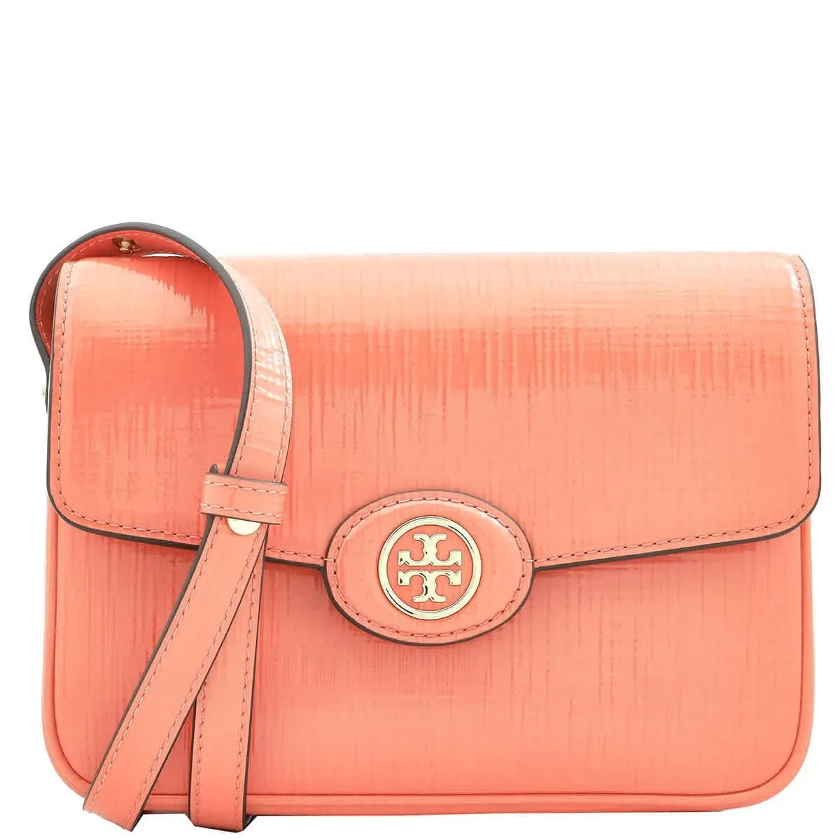 Robinson Embossed Leather Convertible Shoulder Bag 154731-650 by Tory Burch