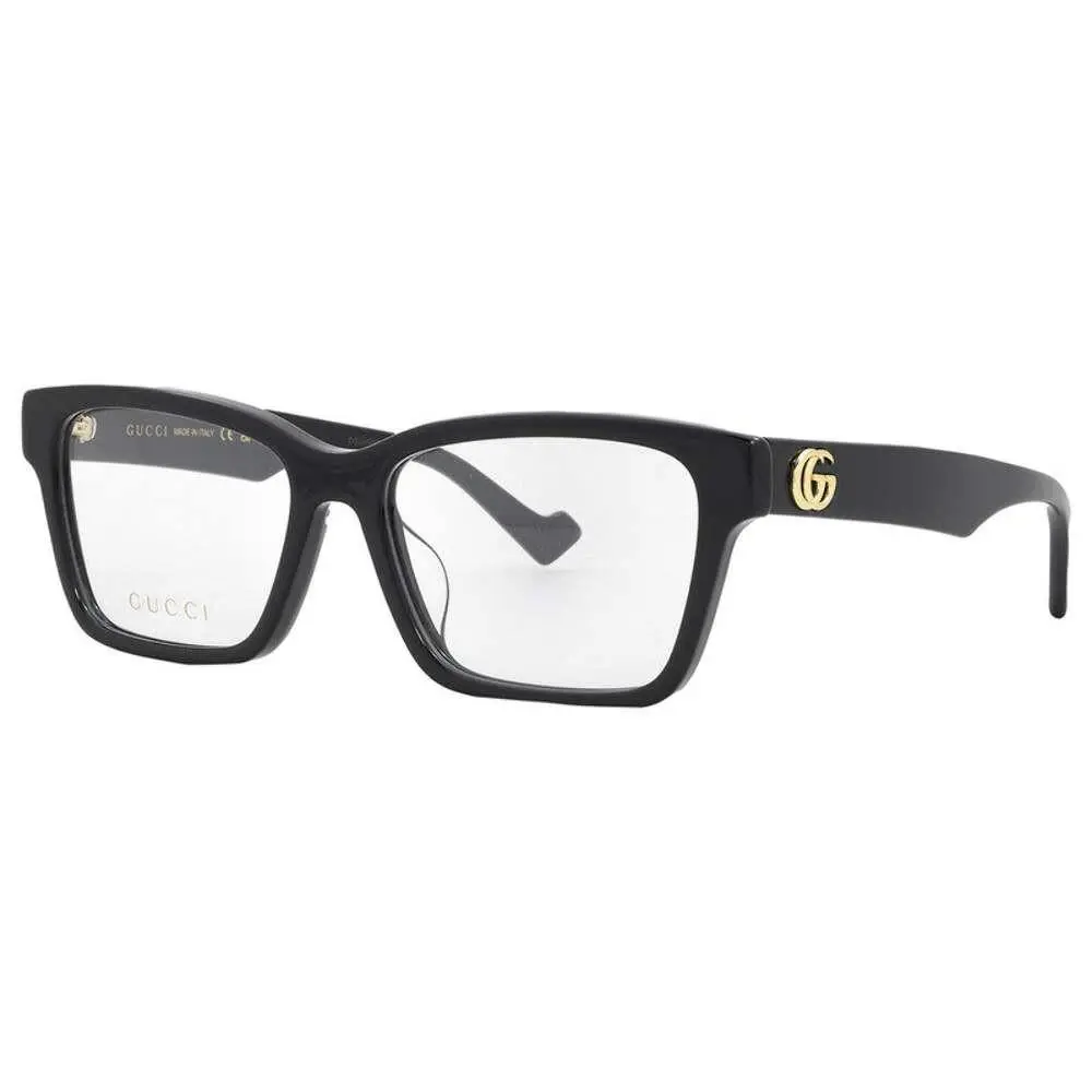 Eyeglasses Frames GG1476OK 003 Polished Black Cat Eye Full Rim 55-16-145 N by Gucci