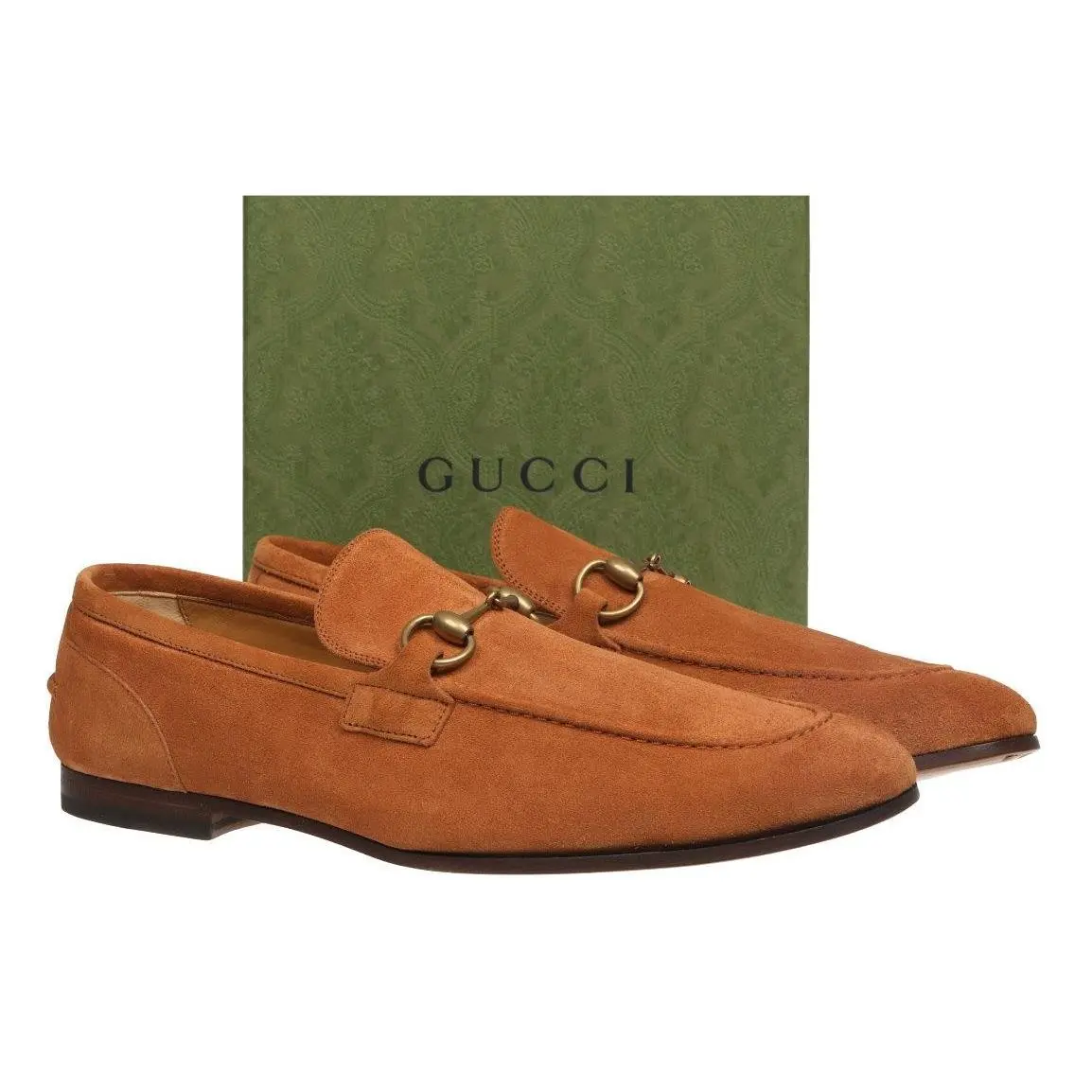 Gucci Harness Brown Suede Horsebit Loafers Moccasin Shoes 11/US 11.5