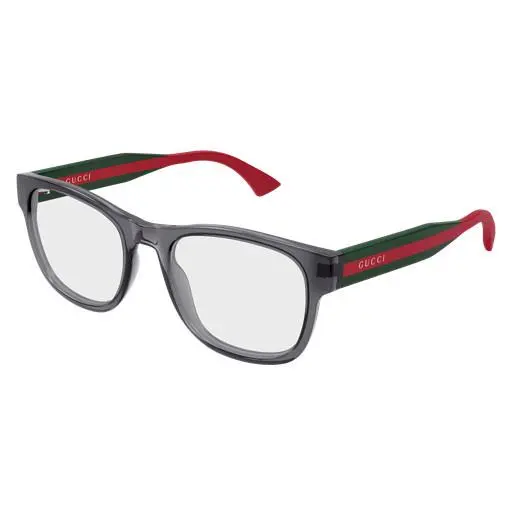 GG 0004 ONN-003 Grey / Transparent Green 003 Size 53 Eyeglasses by Gucci