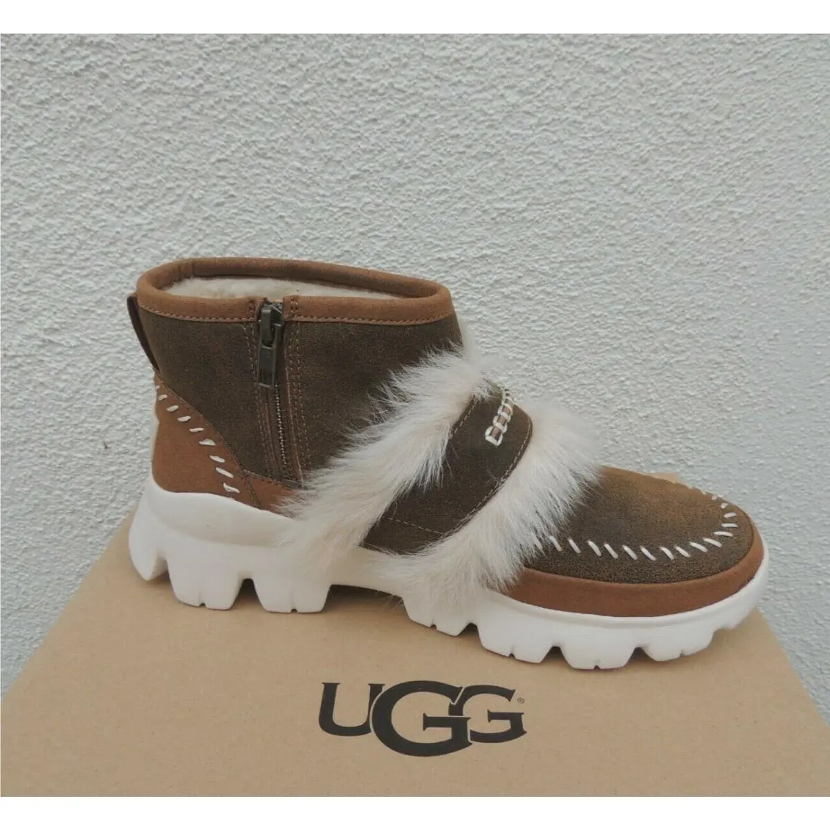 UGG shoes - UGG Fluff punk ankle boot - Chestnut Bomber (UPC: 192410400485) 1