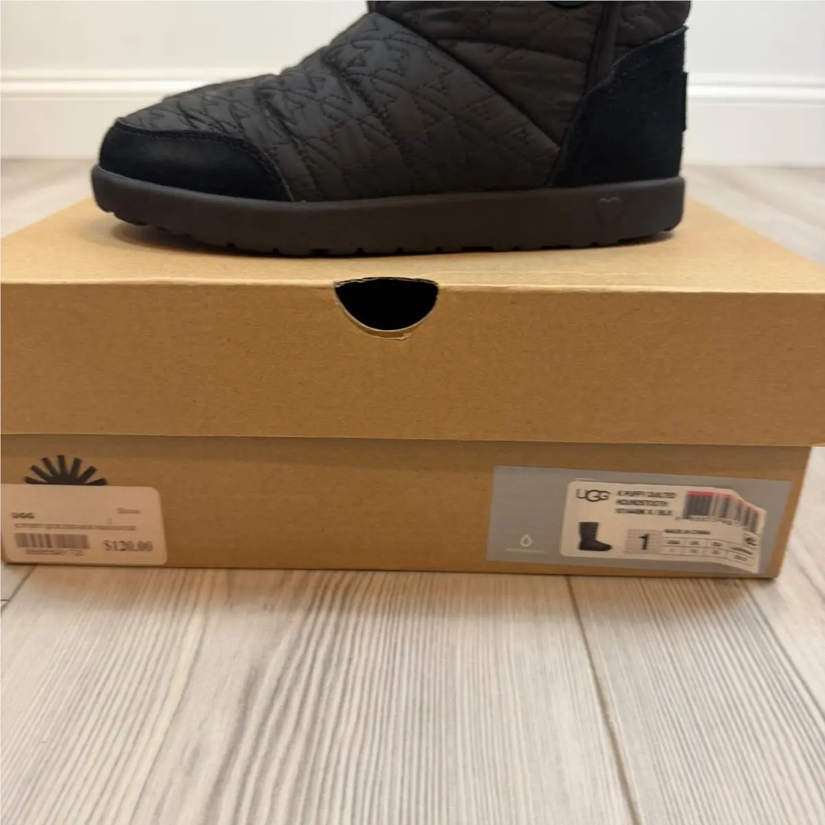 UGG shoes - K Puffy Quilted Houndstooth - Puffy Quilted Houndstooth - Black 1