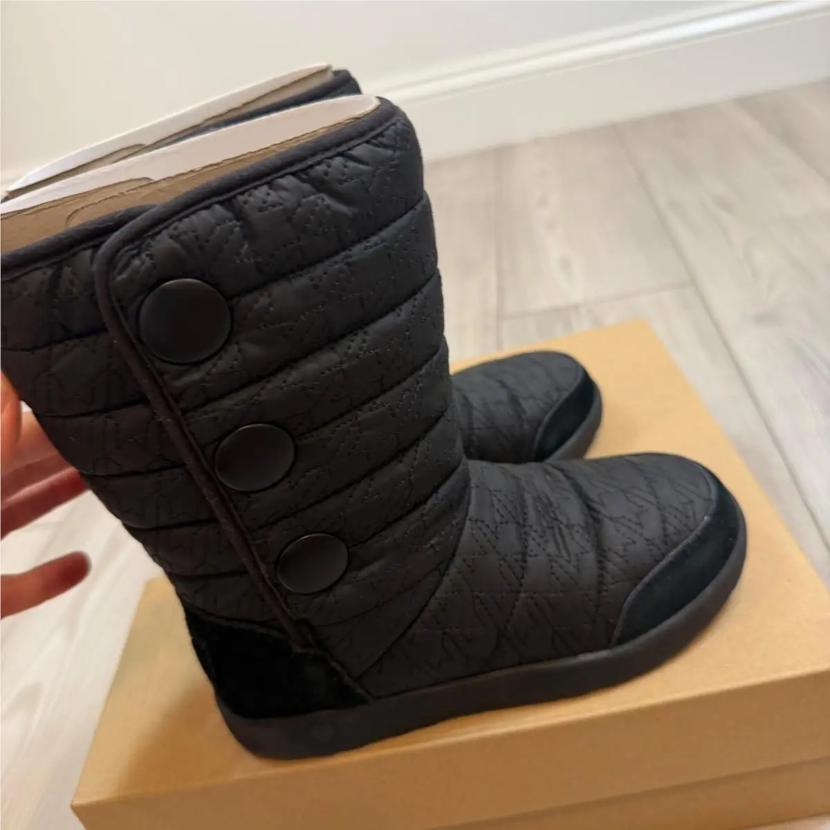 UGG shoes - K Puffy Quilted Houndstooth - Puffy Quilted Houndstooth - Black 5