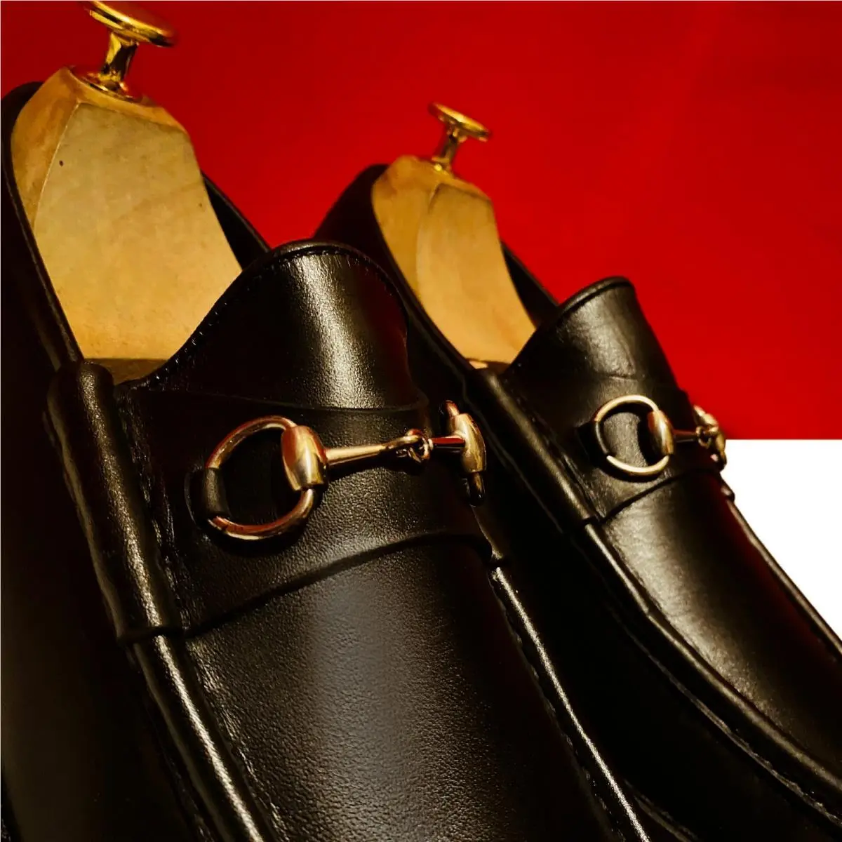 Gucci Women Black Lug Sole Silver Bits Leather Loafers Shoes U.s 8 B