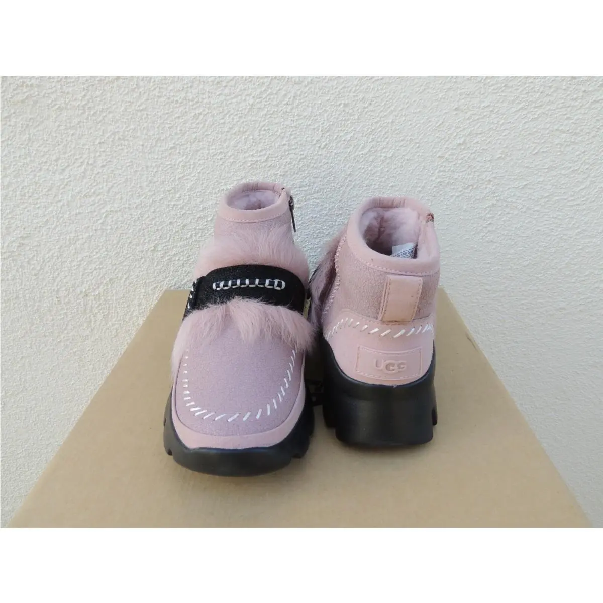 UGG shoes - UGG Fluff punk ankle boot - Pink (UPC: 192410400249) 3