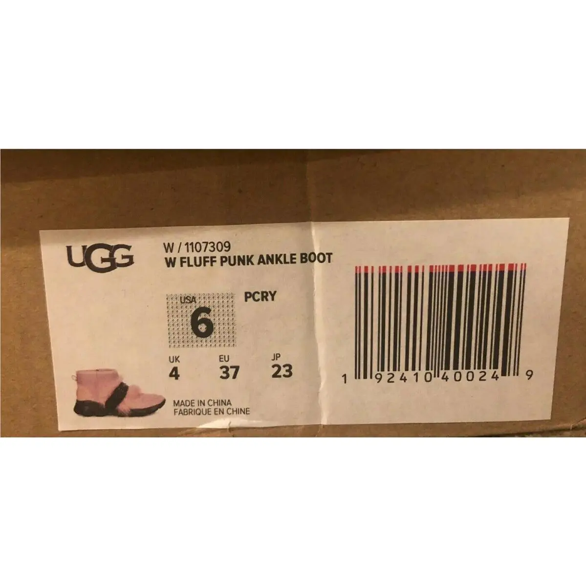 UGG shoes - UGG Fluff punk ankle boot - Pink (UPC: 192410400249) 6