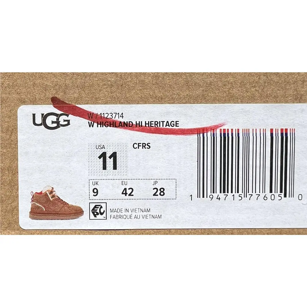 UGG shoes - UGG HIGHLAND HI HERITAGE - HIGHLAND HERITAGE - Chestnut / Fire Red Suede 4