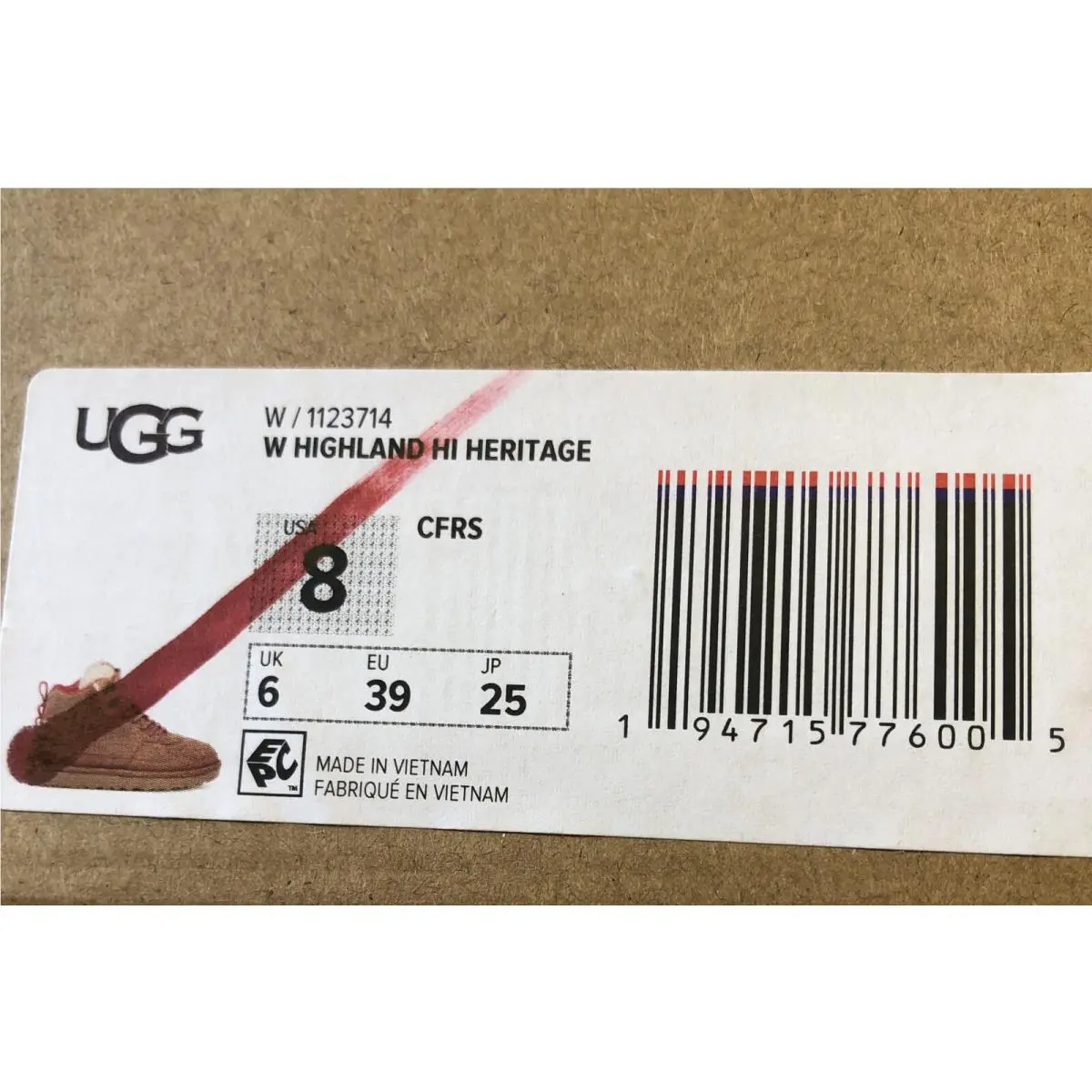 UGG shoes - UGG HIGHLAND HI HERITAGE - HIGHLAND HERITAGE - Chestnut / Fire Red Suede 4