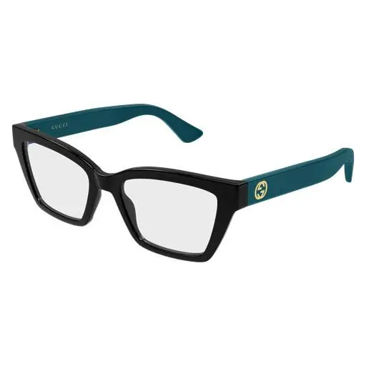 GG 1715 O-013 Black / Transparent Blue 013 Size 55 Eyeglasses by Gucci