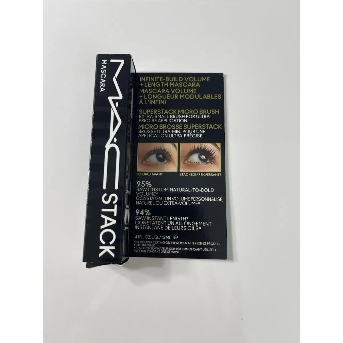 Mac Stack Mascara Superstack Micro Brush – Black 0.41 OZ Full Size - Black