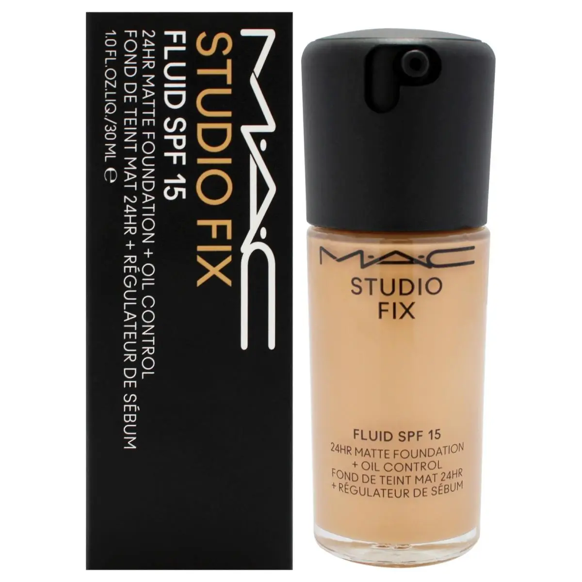 3 Pack Mac Studio Fix Fluid Foundation- NC40 Medium Beige with Golden Peach- 1oz by MAC Cosmetics