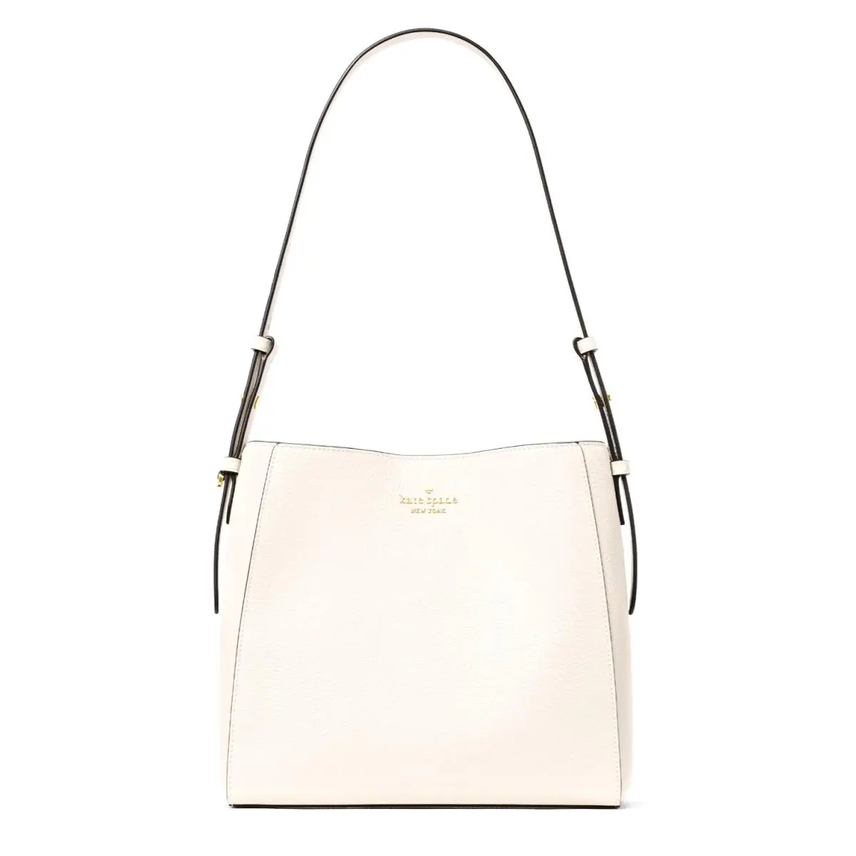 New  Juliette Medium Bucket Pebble Leather Meringue with Dust Bag by Kate Spade