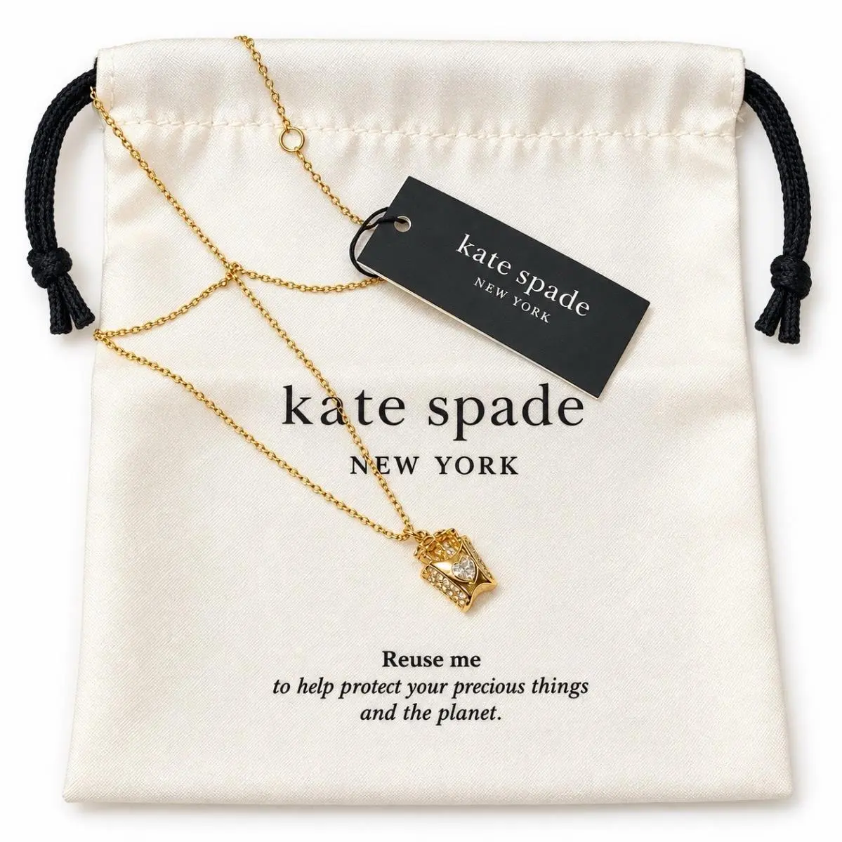 Kate Spade New York Gold-tone What A Snack French Fries Mini Pendant Necklace