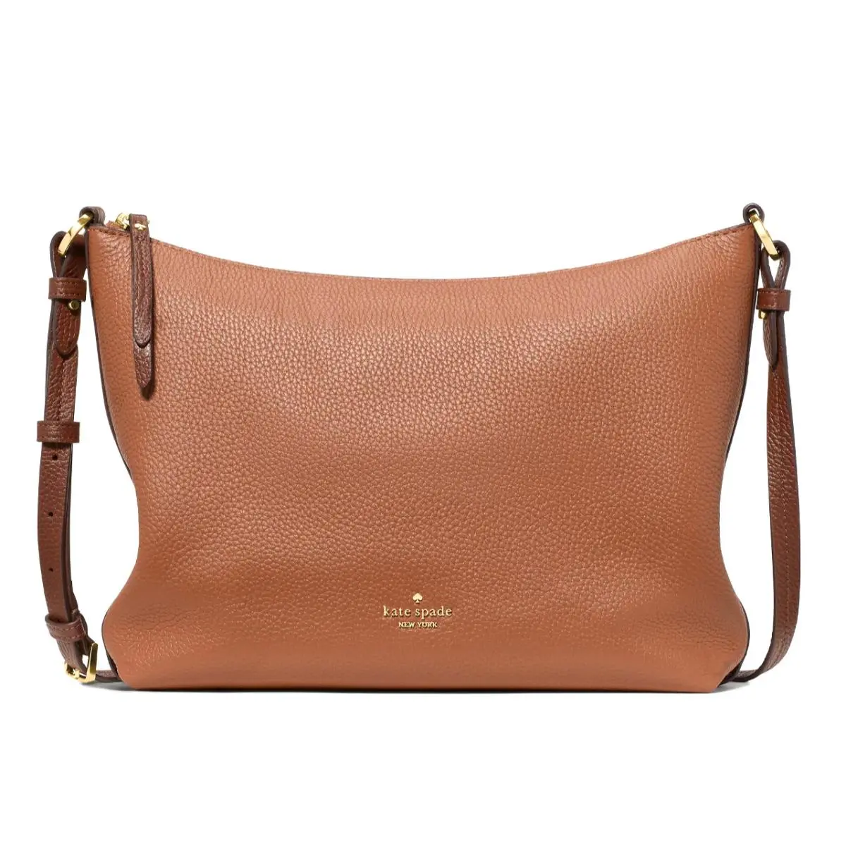 New  Lenox Large Crossbody Bag Leather Warm Gingerbread Dust Bag by Kate Spade