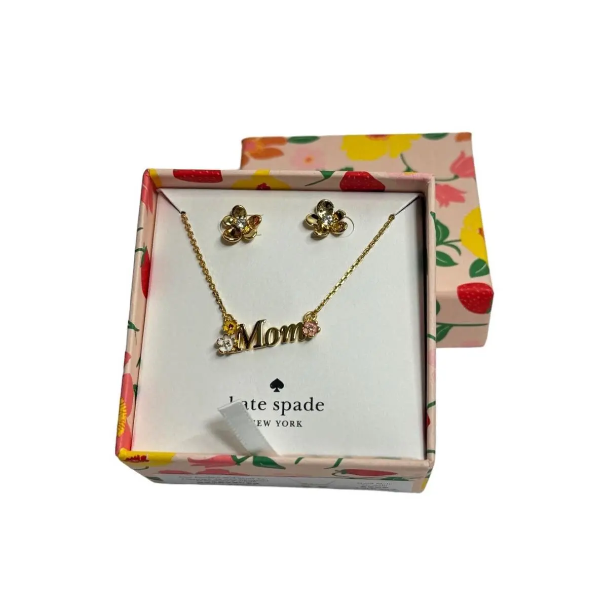 Kate Spade Mom Darling Blooms Pendant and Studs Set