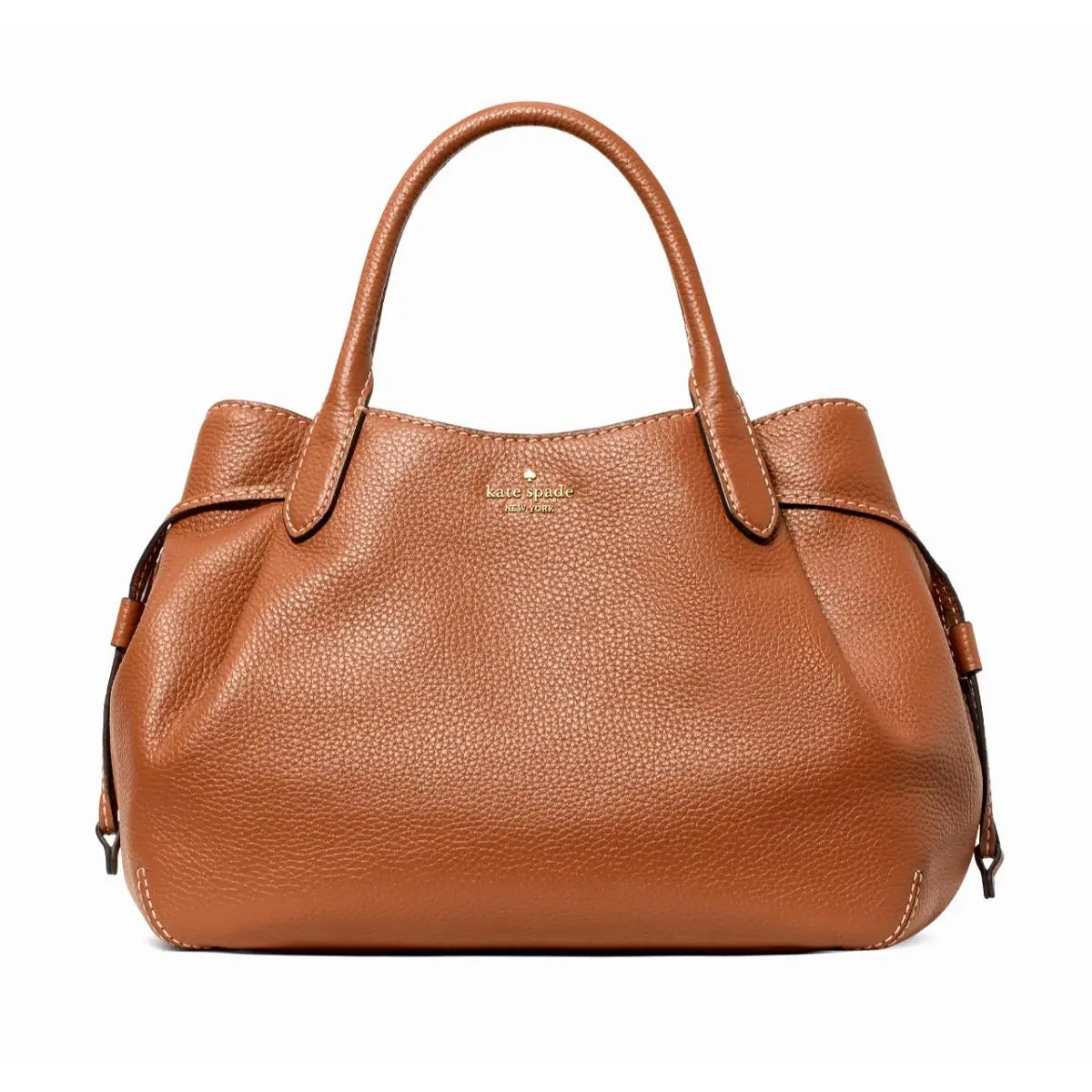 New  Dumpling Large Satchel Pebble Leather Warm Gingerbread / Dust Bag by Kate Spade