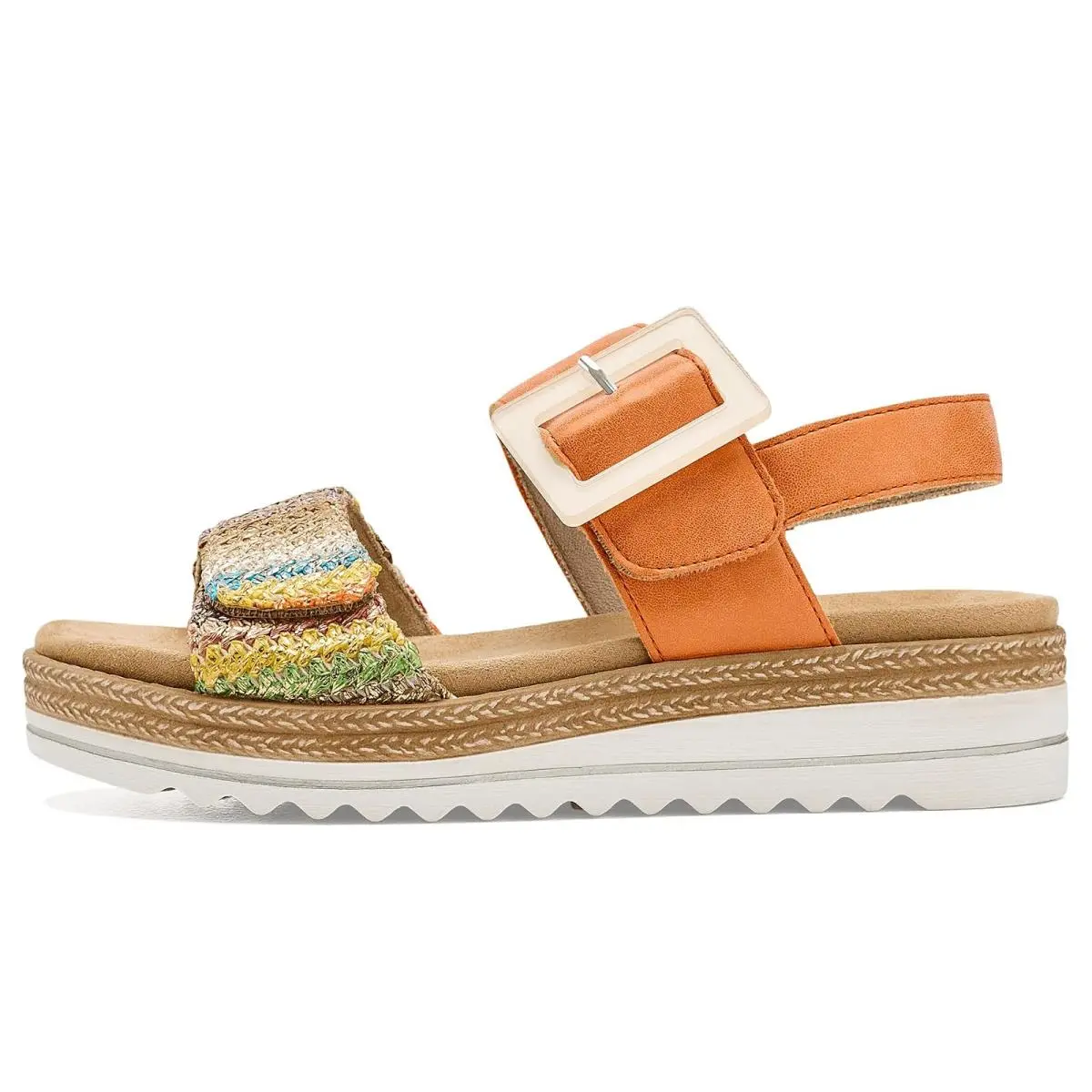 Rieker shoes - Gold Multi/Orange 2