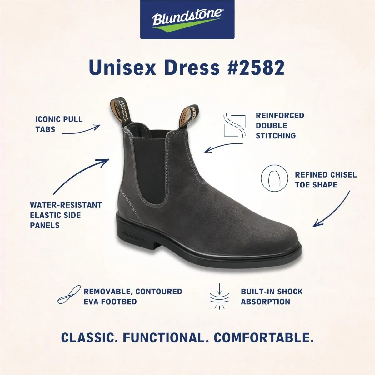 Blundstone shoes - Dress Chelsea Boots - Dress Chelsea Boots - Steel Grey Suede (UPC: 9315891598460) 3