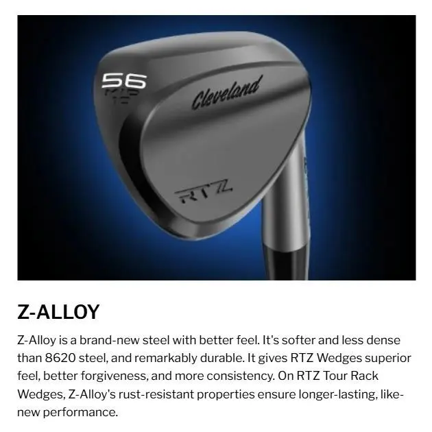 Cleveland Golf  - RTZ Black Satin - RTZ Black Satin - Black, Lie Angle: Black 4