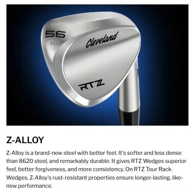 Cleveland Golf  - RTZ Tour Satin - RTZ Tour Satin - Chrome, Lie Angle: Black 8