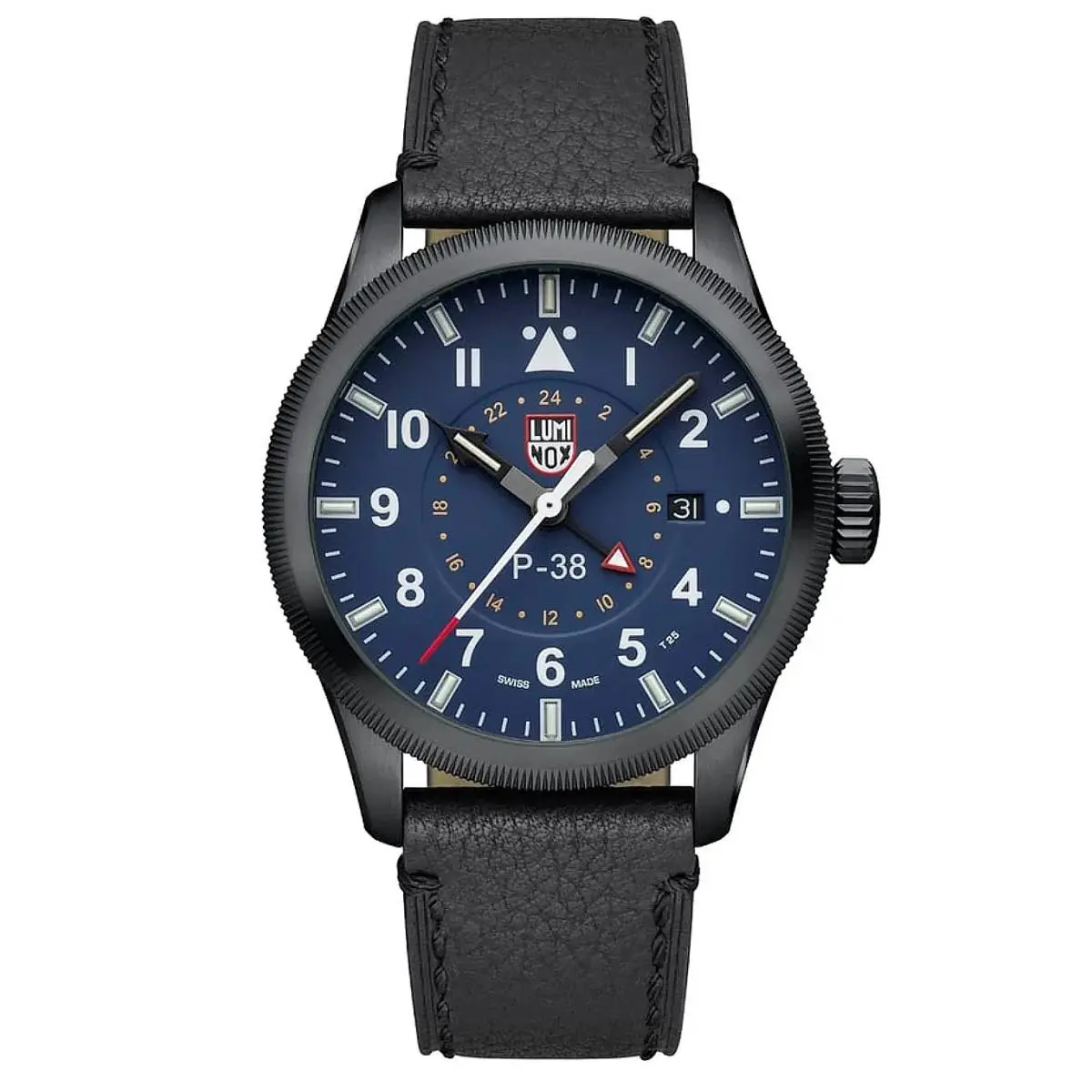 P-38 Lightning Gmt Open Skies Blue Swiss Made Pilot Watch 42mm XA.9523 by Luminox