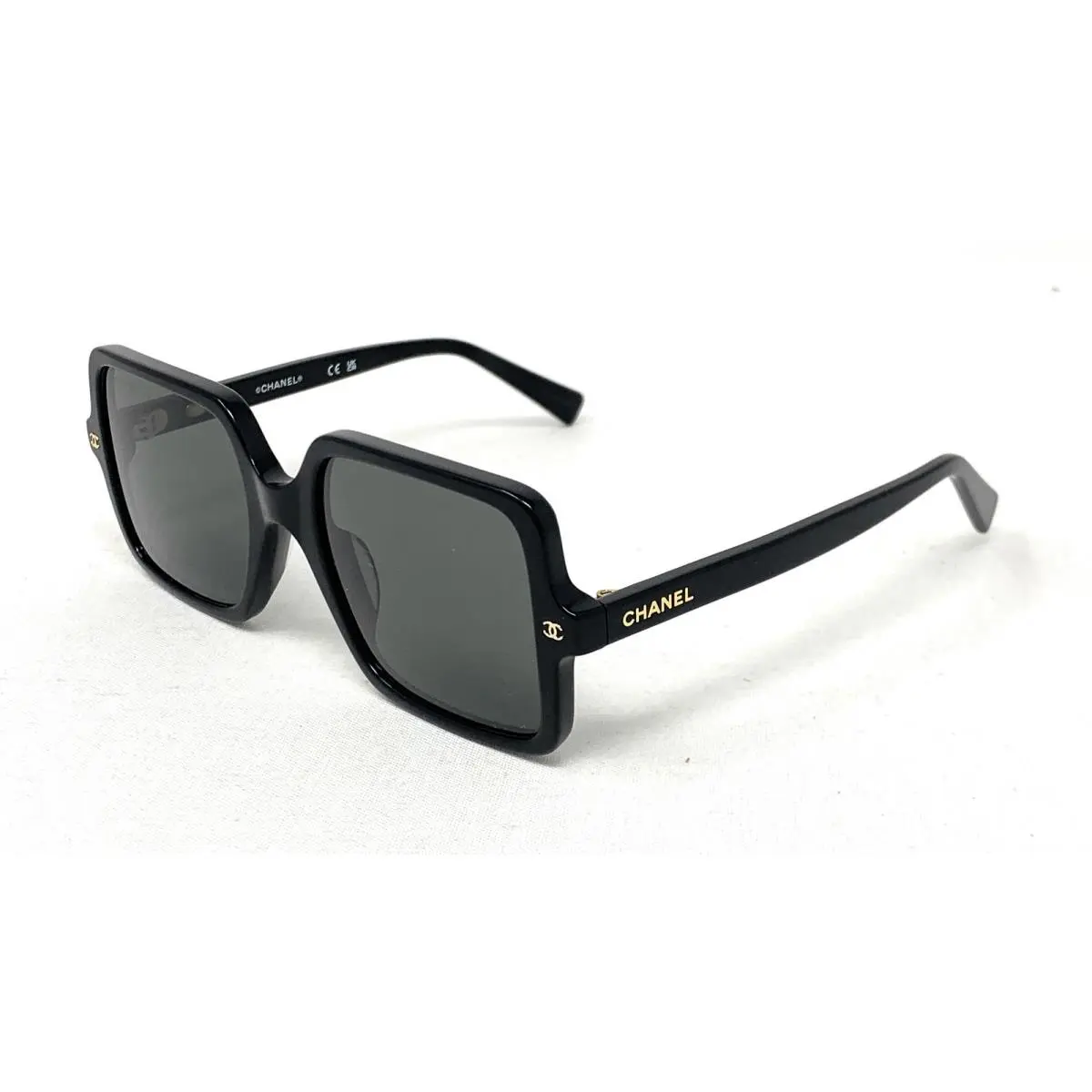 Chanel Women`s Sunglasses CH71773A S2214 Black Gold Grey 52mm