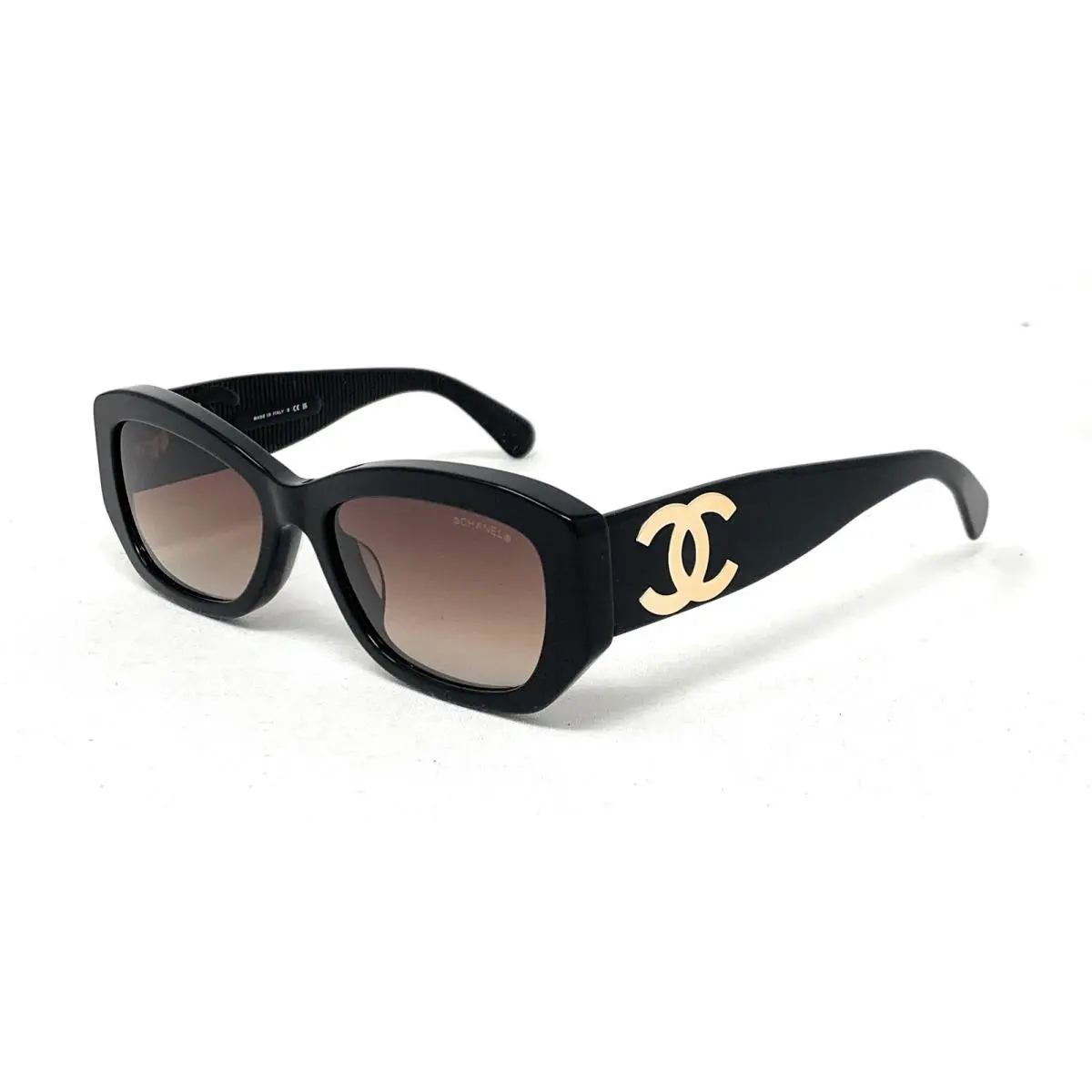 Women`s Polarized Sunglasses CH5493A 622/S5 Black Gold Brown 55m by Chanel