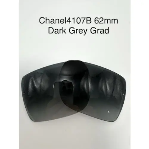 Factory Replacement Lenses For Chanel 4107B Sunglasses 62mm Dark Grey Gradient