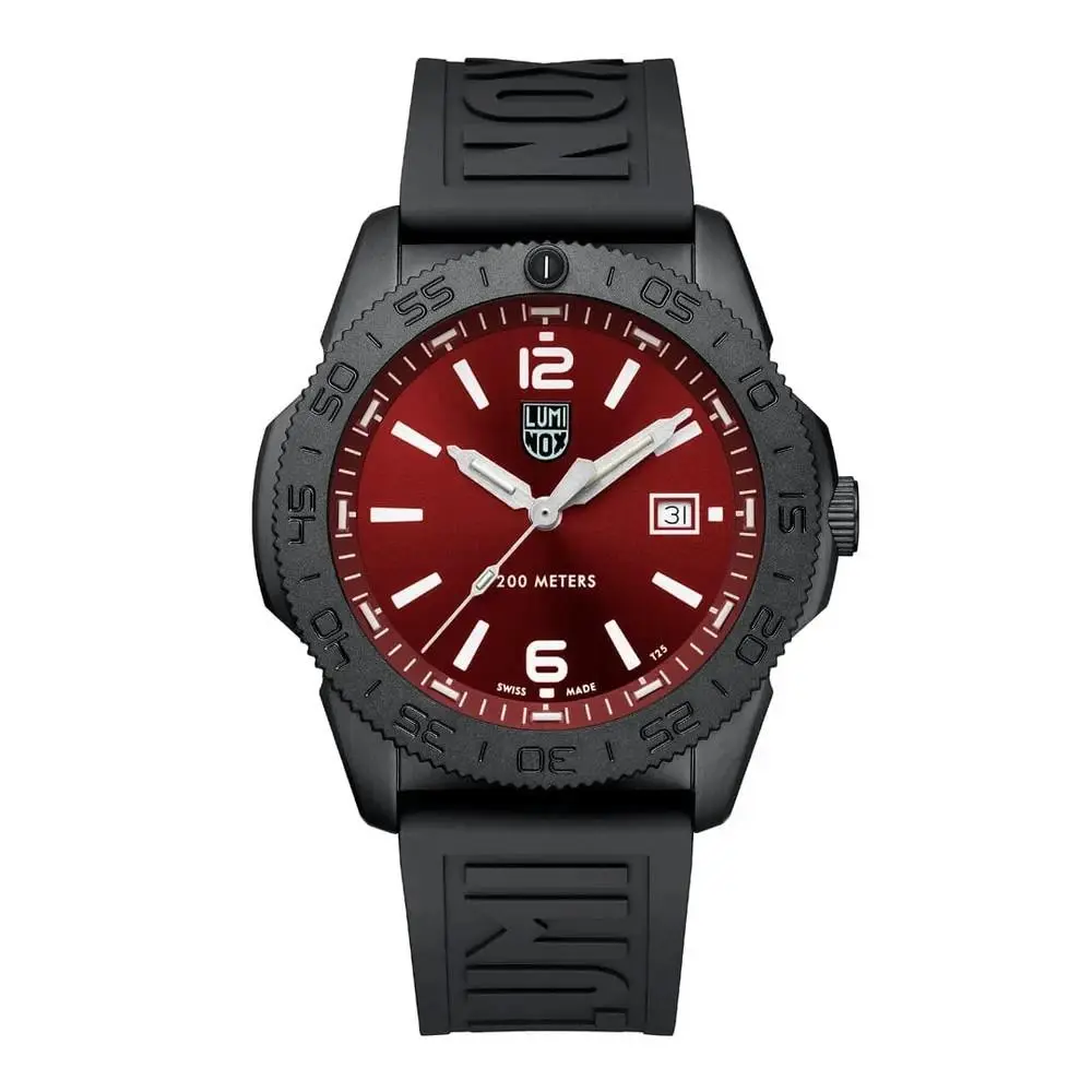 Pacific Diver XS.3135.B Crimson Red Sunray Dial 44mm Black IP Case 200M by Luminox