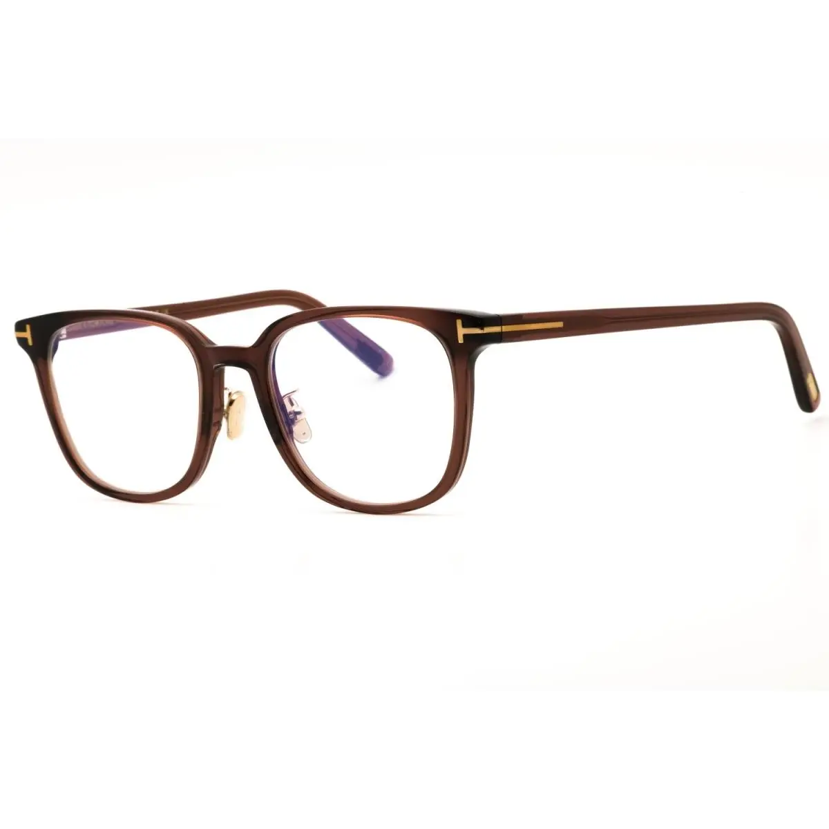 FT5998-K-B 045 Eyeglasses Shiny Light Brown Clear Frame 51mm by Tom Ford