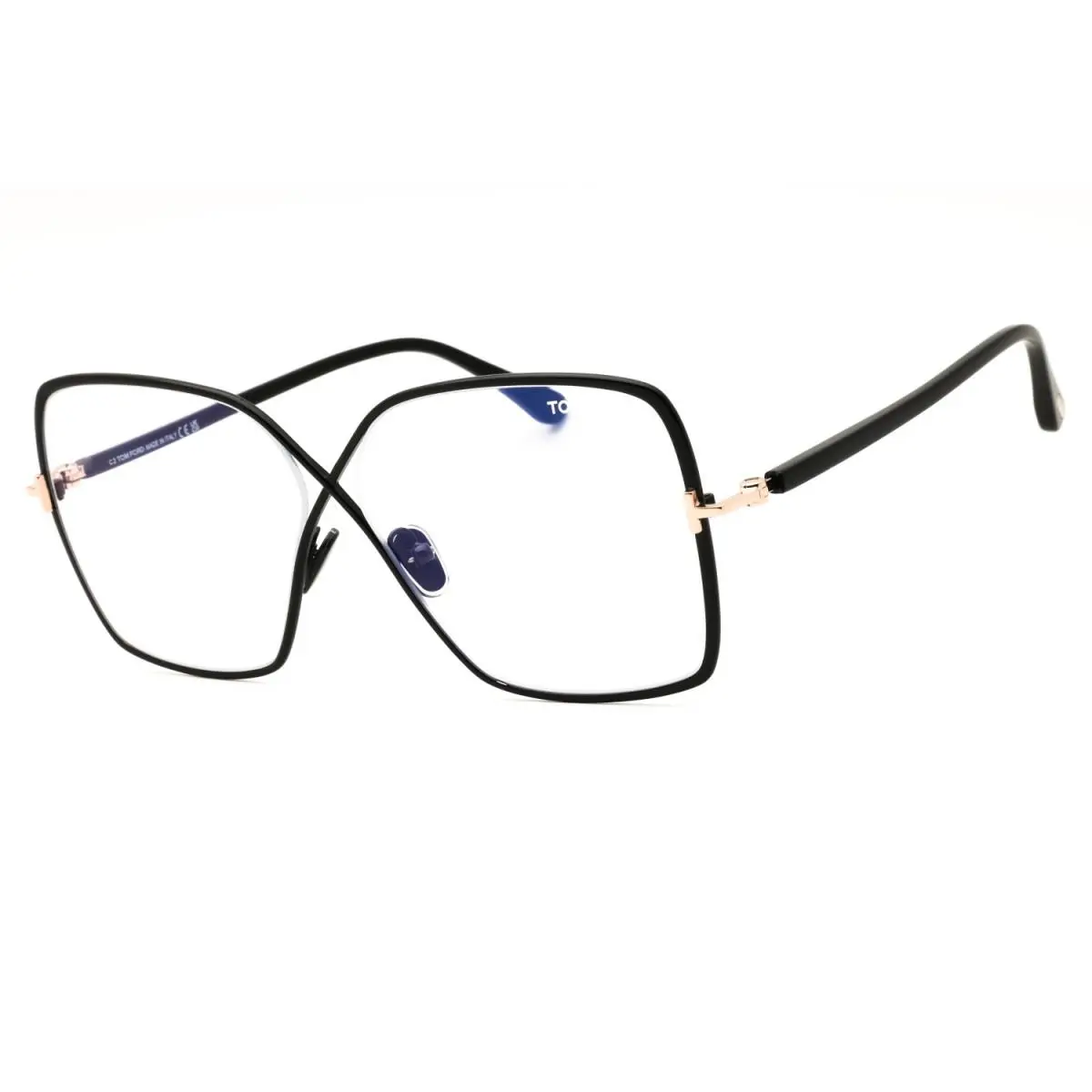FT5841-B 001 Shiny Black 59mm Eyeglasses by Tom Ford