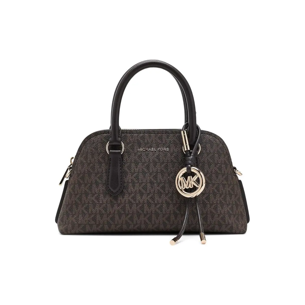 Women`s Handbags Michael Michael Kors Shaye Small Dome Crossbody - Chocolate, Exterior: Multicolor