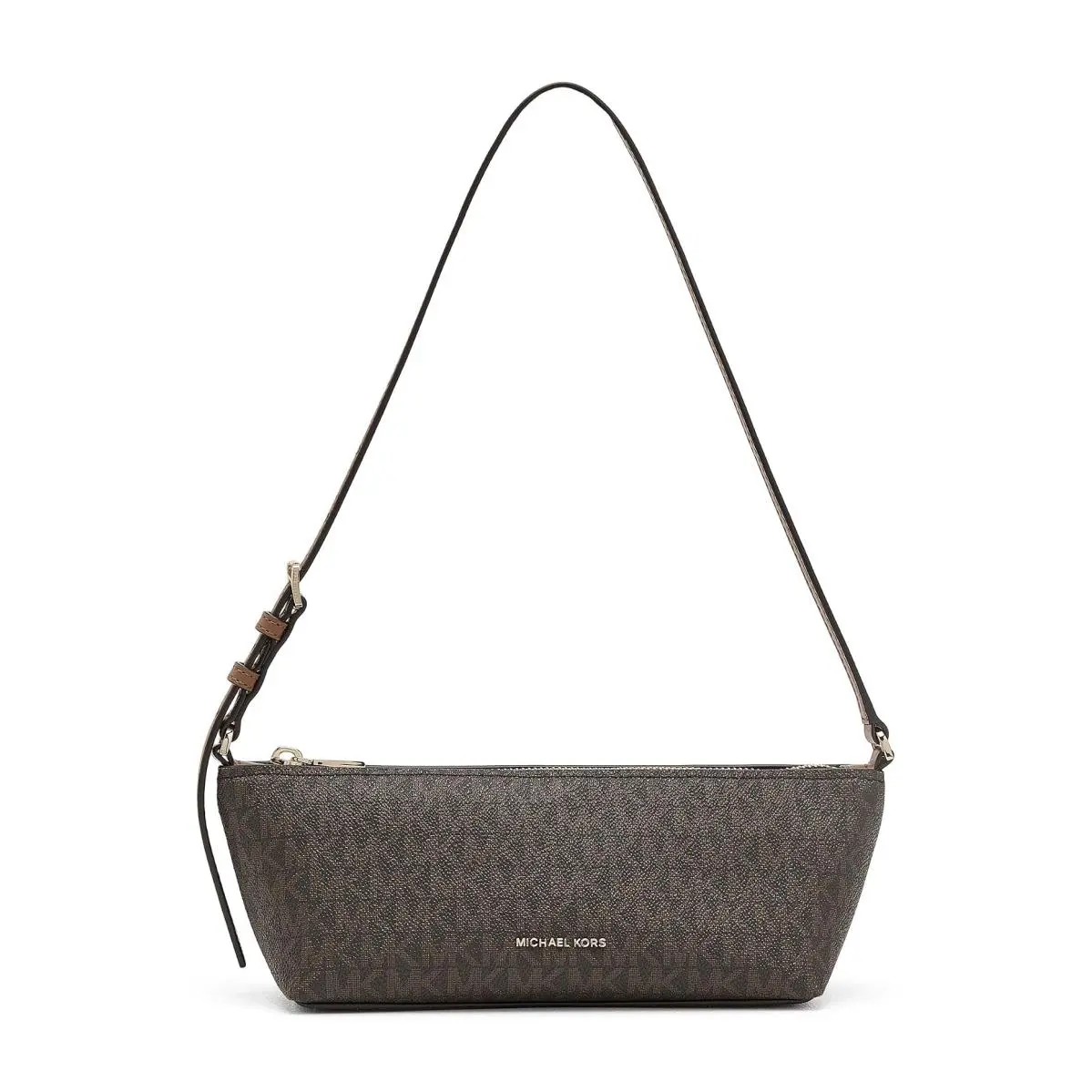 Women`s Handbags Michael Michael Kors Laila Small East West Pouchette - Brown/Acorn, Exterior: Multicolor