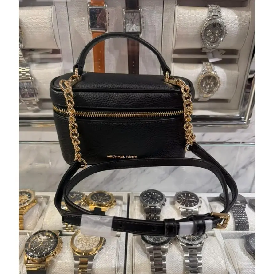 Vivi Small Handbag Purse Vanity Adjustable Crossbody Bag Shoulder Black by Michael Kors