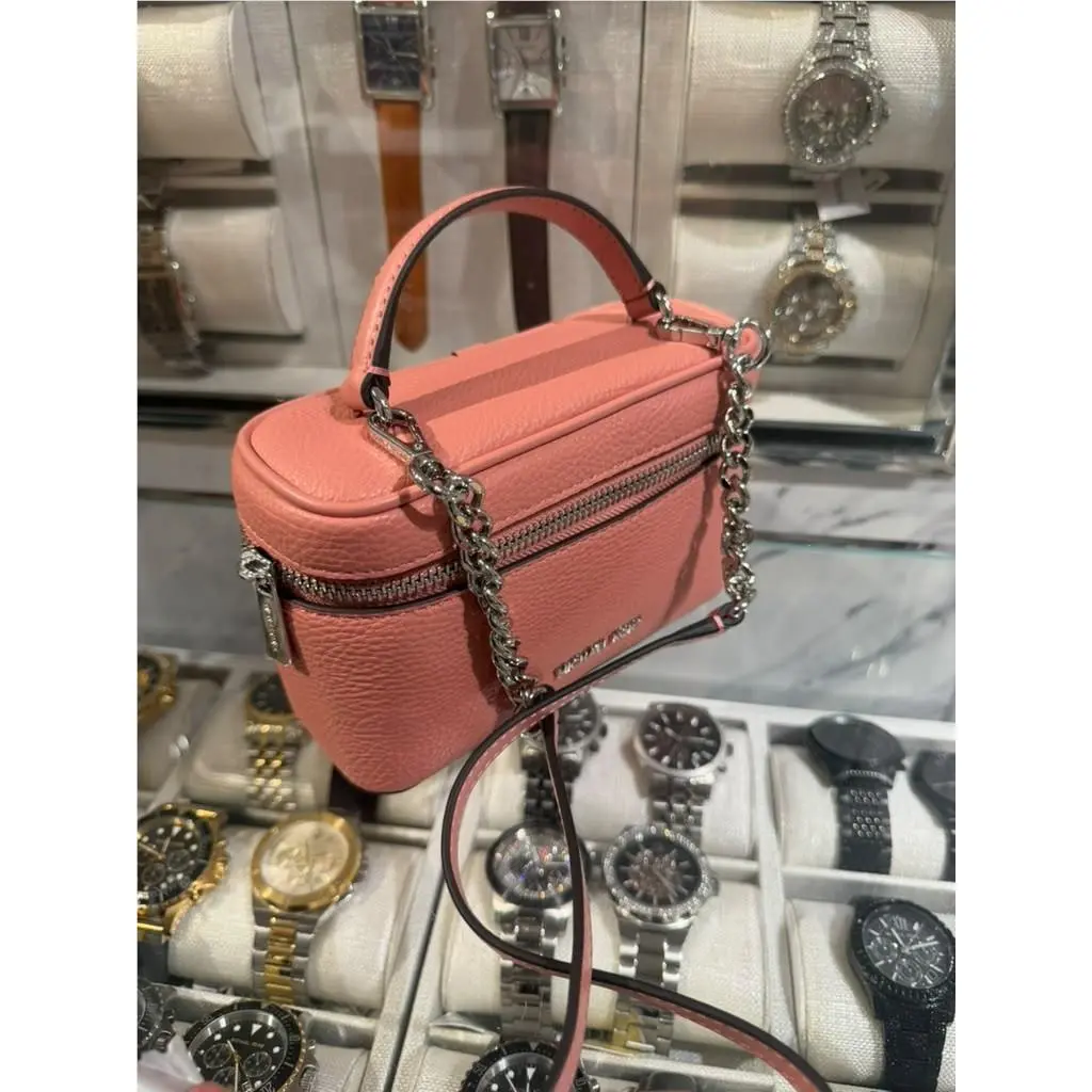 Vivi Small Handbag Purse Vanity Adjustable Crossbody Bag Shoulder Sunset Rose by Michael Kors
