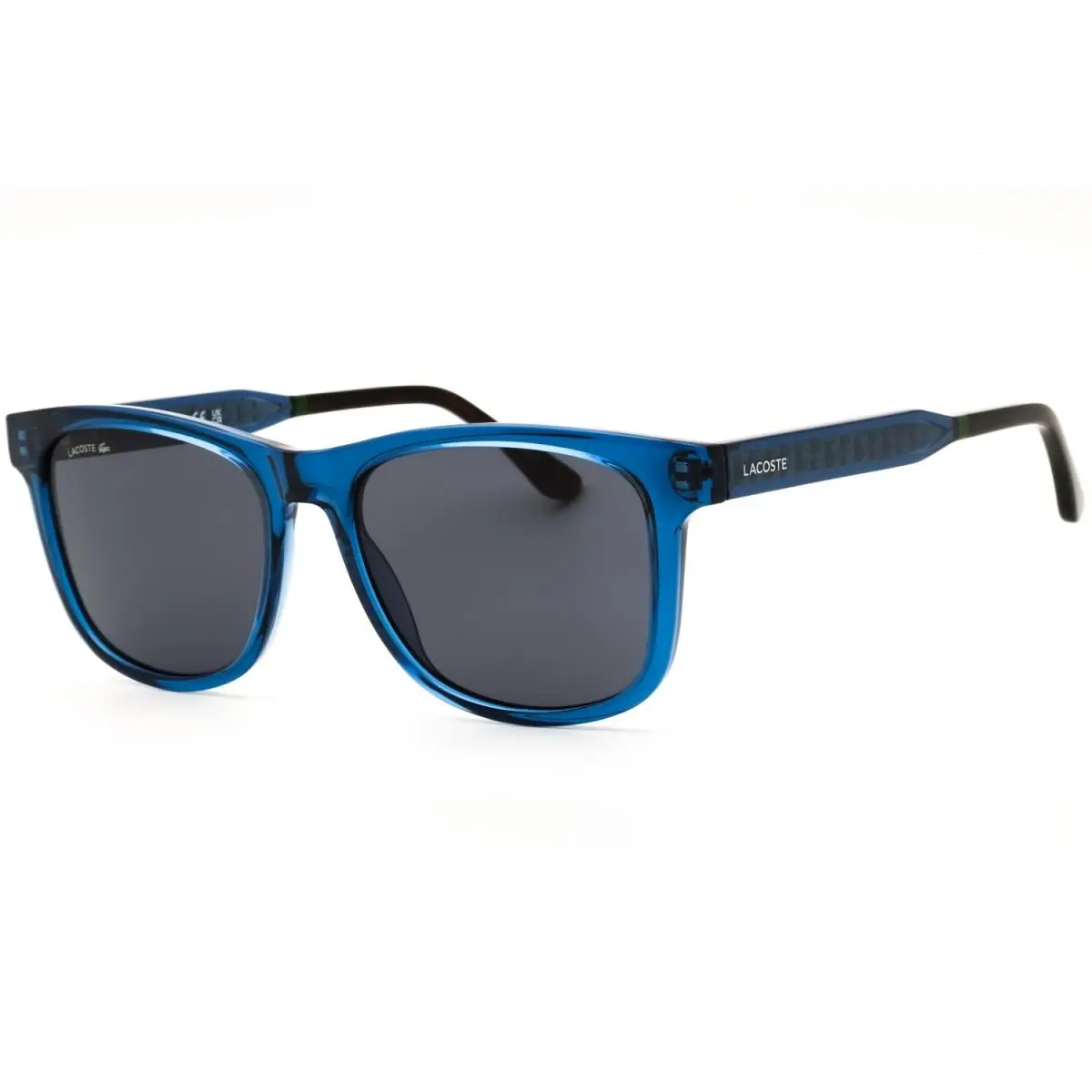 L6060S N 410 Sunglasses Transparent Blue Frame Grey Lenses 54mm by Lacoste