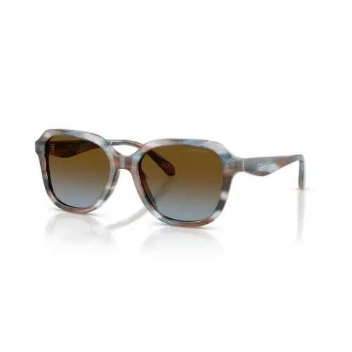 Women`s 53mm Straited Maple Blueberry Sunglasses HC8437U-589913-53 by Coach