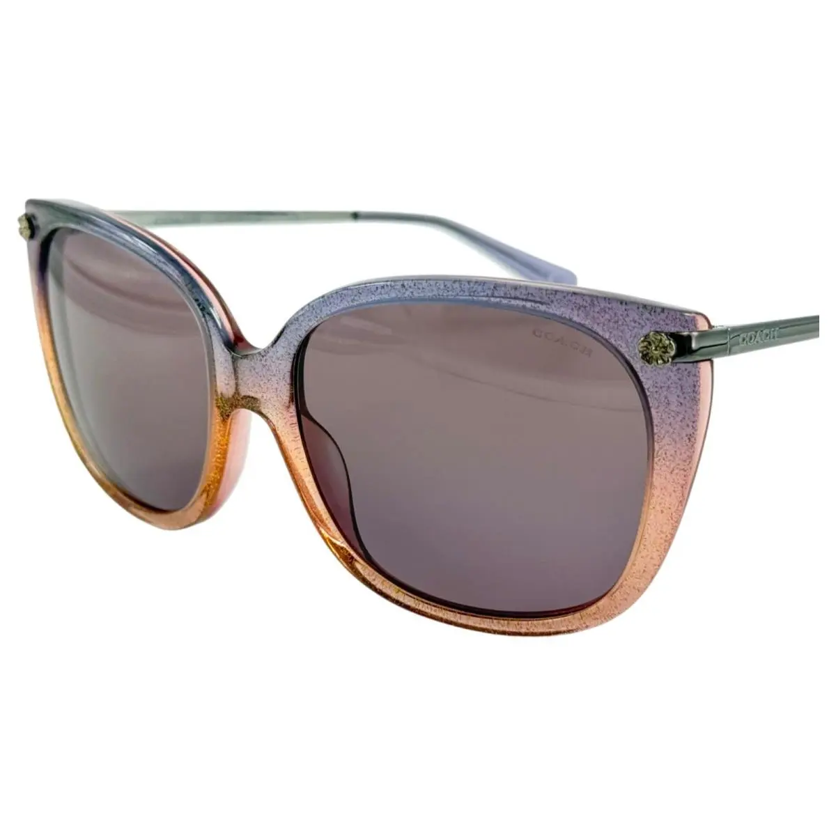 HC8272 1097 Womens Plastic Sunglass 55547N Violet Glitter Gradient 56-17 by Coach