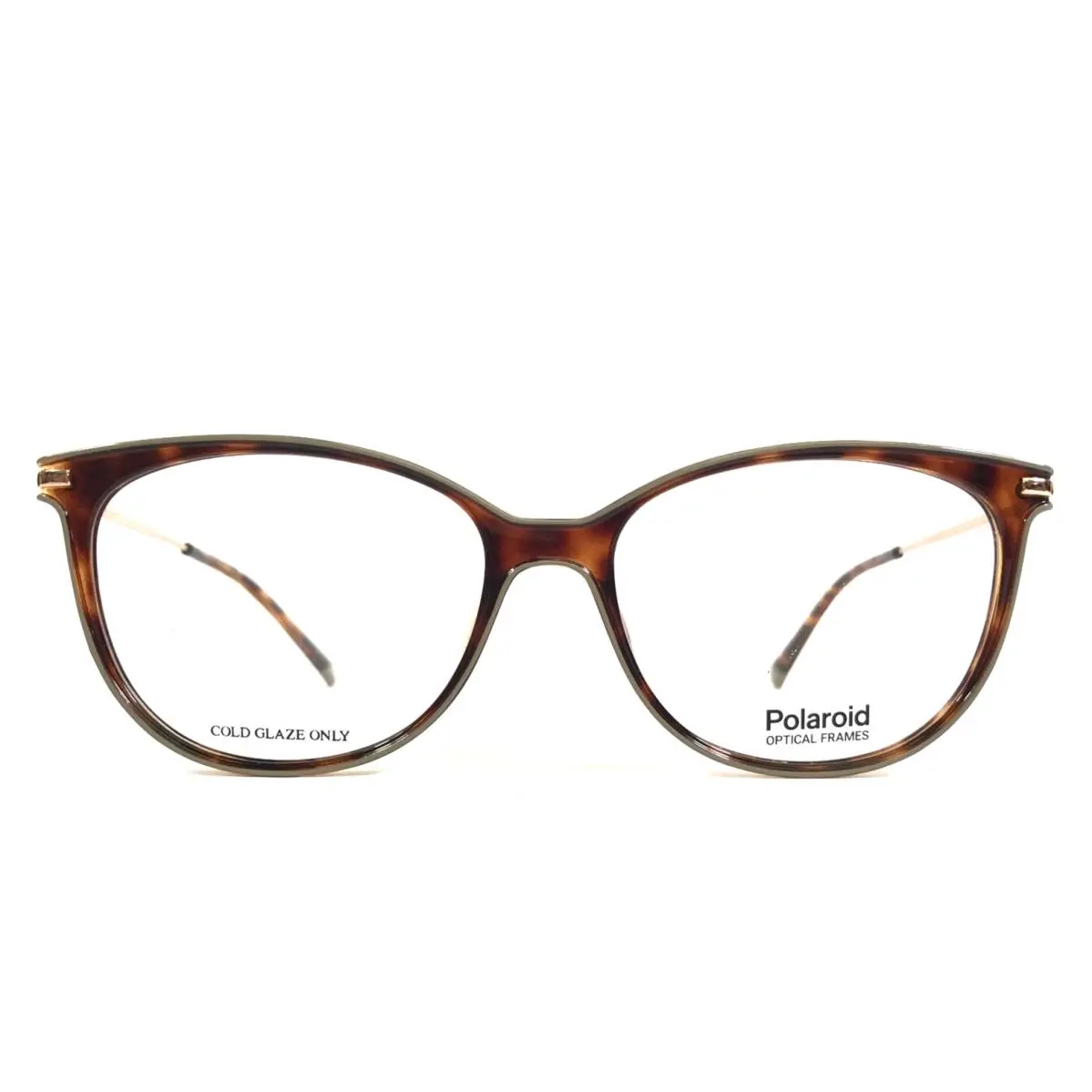 Eyeglasses Frames Pld D415 086 Shiny Havana Cat Eye Full Rim 52-15-145 by Polaroid