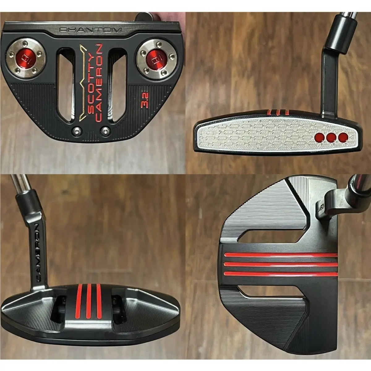 Scotty Cameron 2026 Phantom 3.2 Putter - - Xtreme Dark Finish - Red