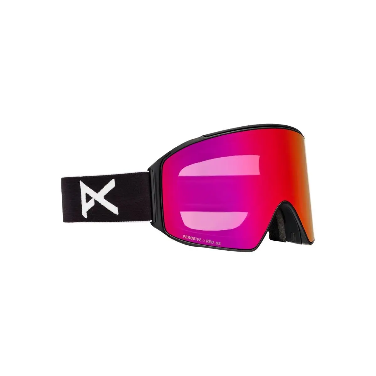 Anon M4 Cylindrical Snow Goggles Black Frame Perceive Sunny Red Lens