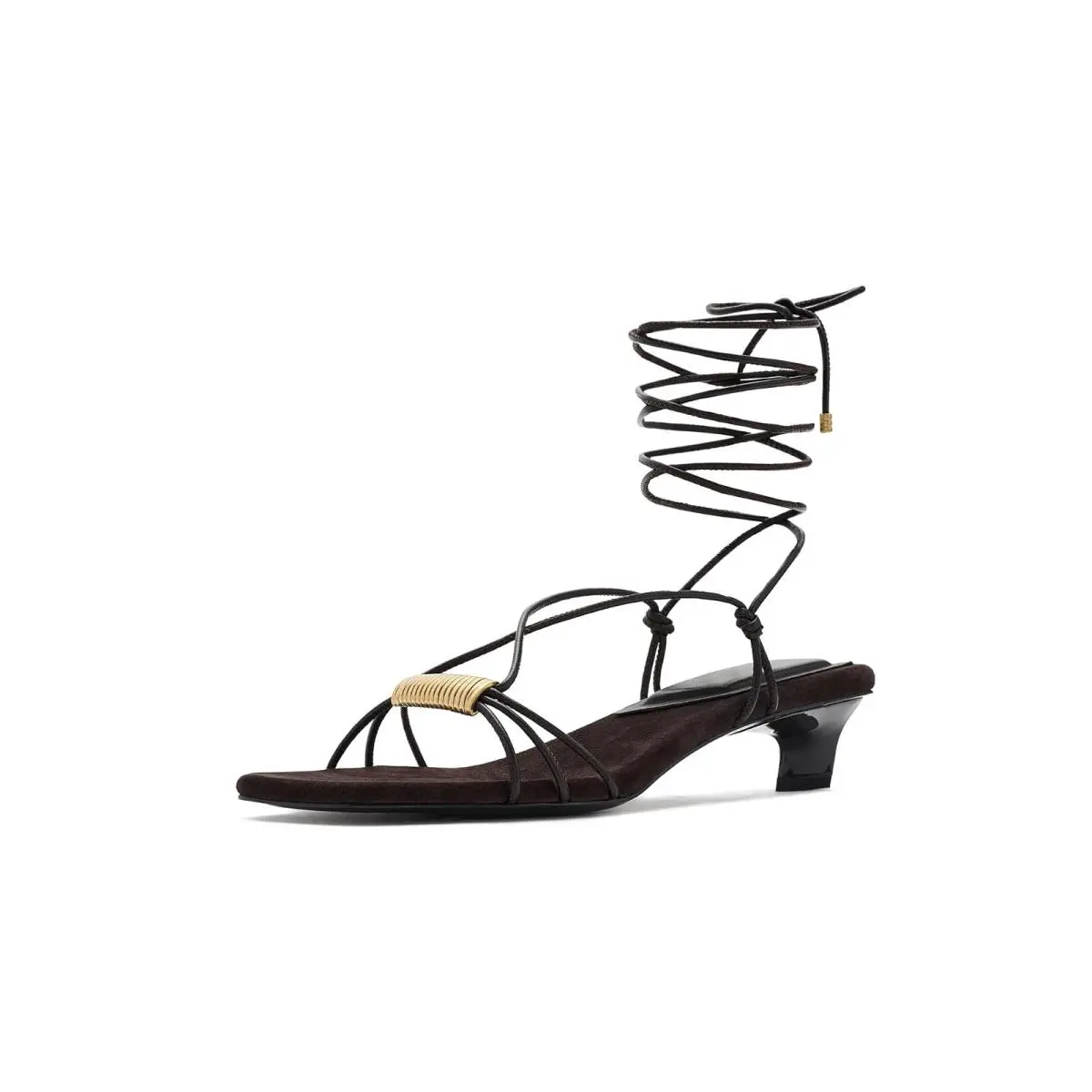Women`s Heels Rag Bone Liv Strappy Sandals Dark Chocolate by Rag & Bone