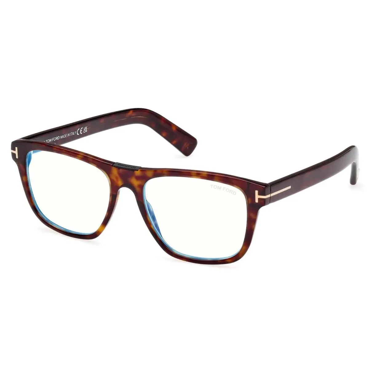 FT5902-B Blue Block Dark Havana 052 Eyeglasses by Tom Ford