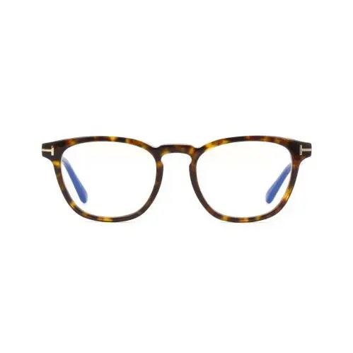 FT5890-B Blue Block Dark Havana with Black 056 Eyeglasses by Tom Ford