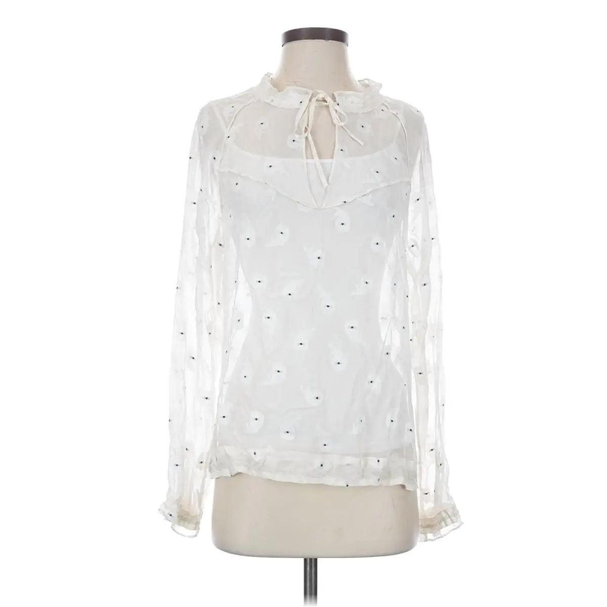 Rag Bone Women Ivory Long Sleeve Blouse XS by Rag & Bone