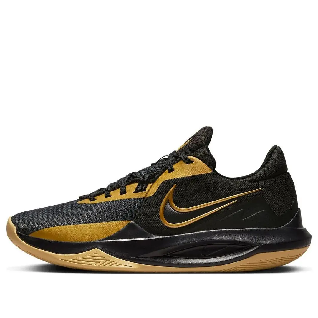 Precision VI Basketball Shoes in Black/gold Men Mid-top by Nike
