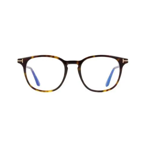 FT 5832-B Blue Block Shiny Havana 052 Eyeglasses by Tom Ford