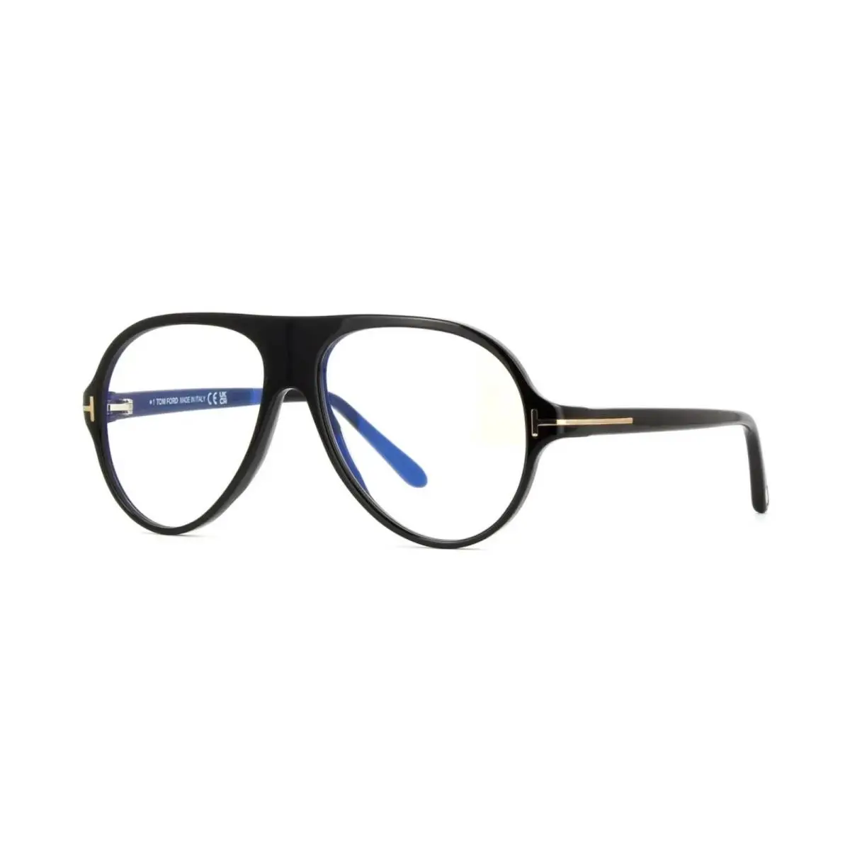 FT5012-B Blue Block Shiny Black 001 Eyeglasses by Tom Ford